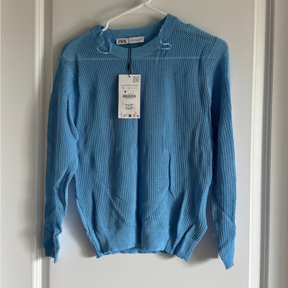 Zara Blue knit top - Picture 10 of 11